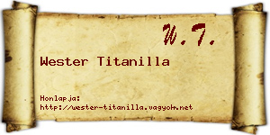Wester Titanilla névjegykártya